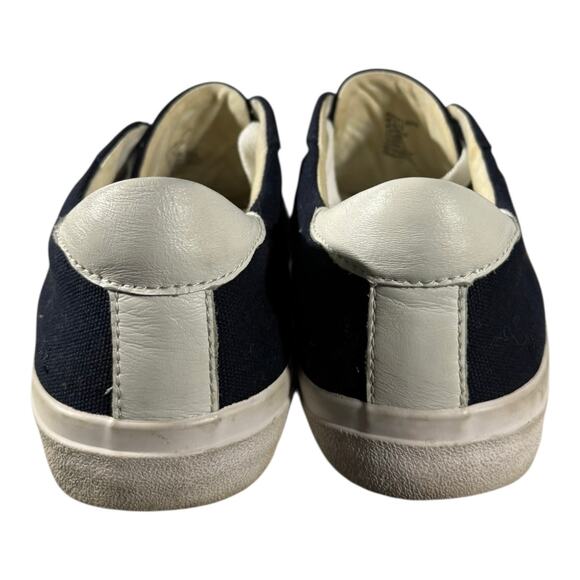 Madewell Sidewalk Low-Top Rainbow Embroidered Blue Canvas Sneaker Shoes Size 8 M - Picture 6 of 9